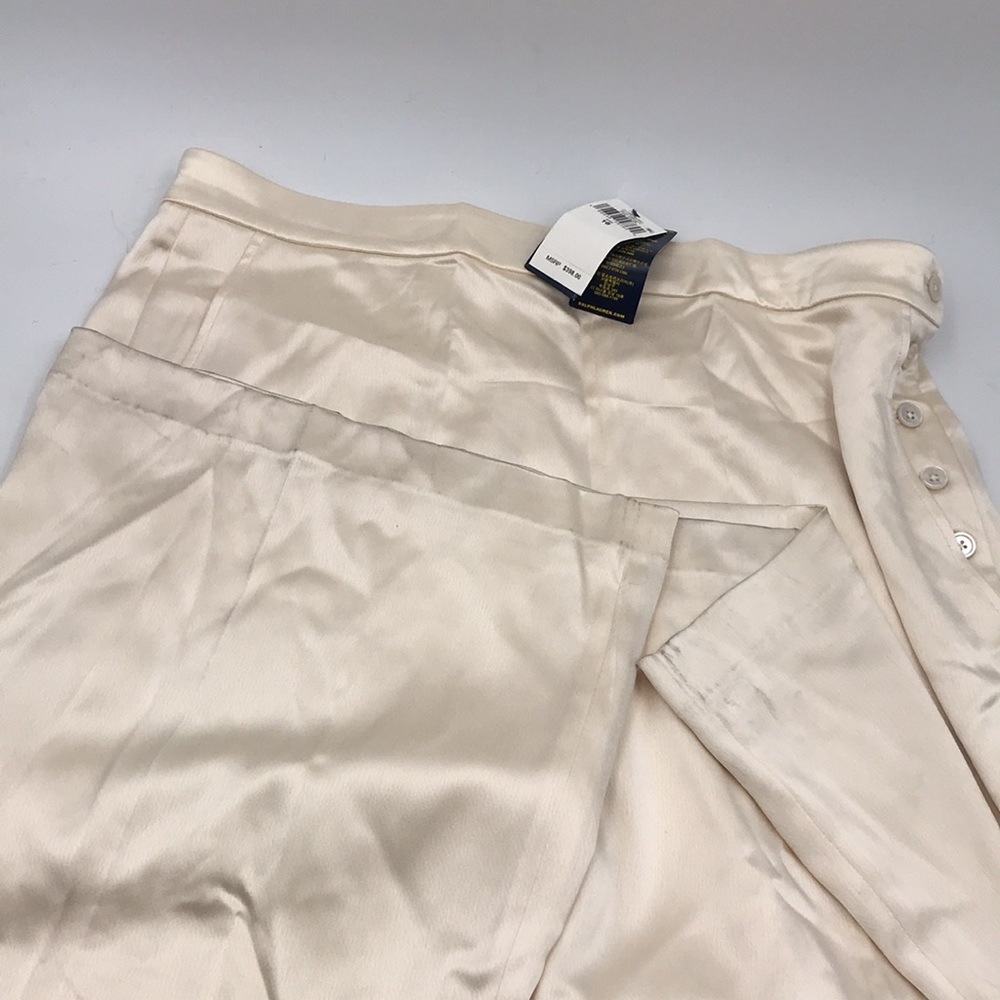 Polo Ralph Lauren High Waist Satin Wide Leg Trousers - Picture 7 of 10